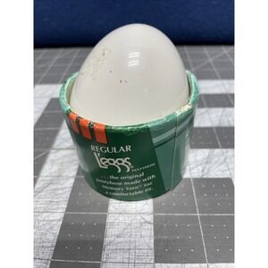 Leggs Regular Pantyhose Sheer Toe Size Q Nude Plus Size Vintage White Egg